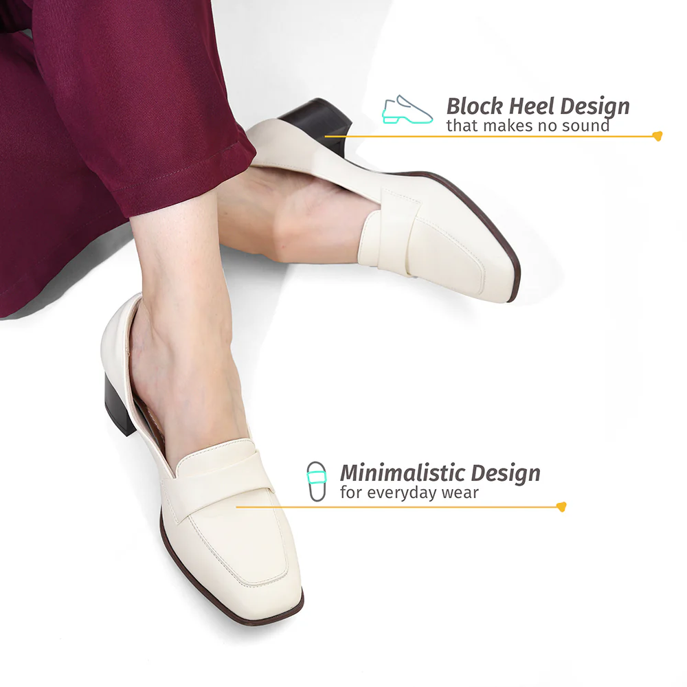 Bliss Heel Loafers For Women|Comfortable Work Heels| - Image 17