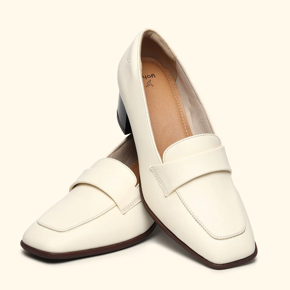 Bliss Heel Loafers For Women|Comfortable Work Heels| - Image 21