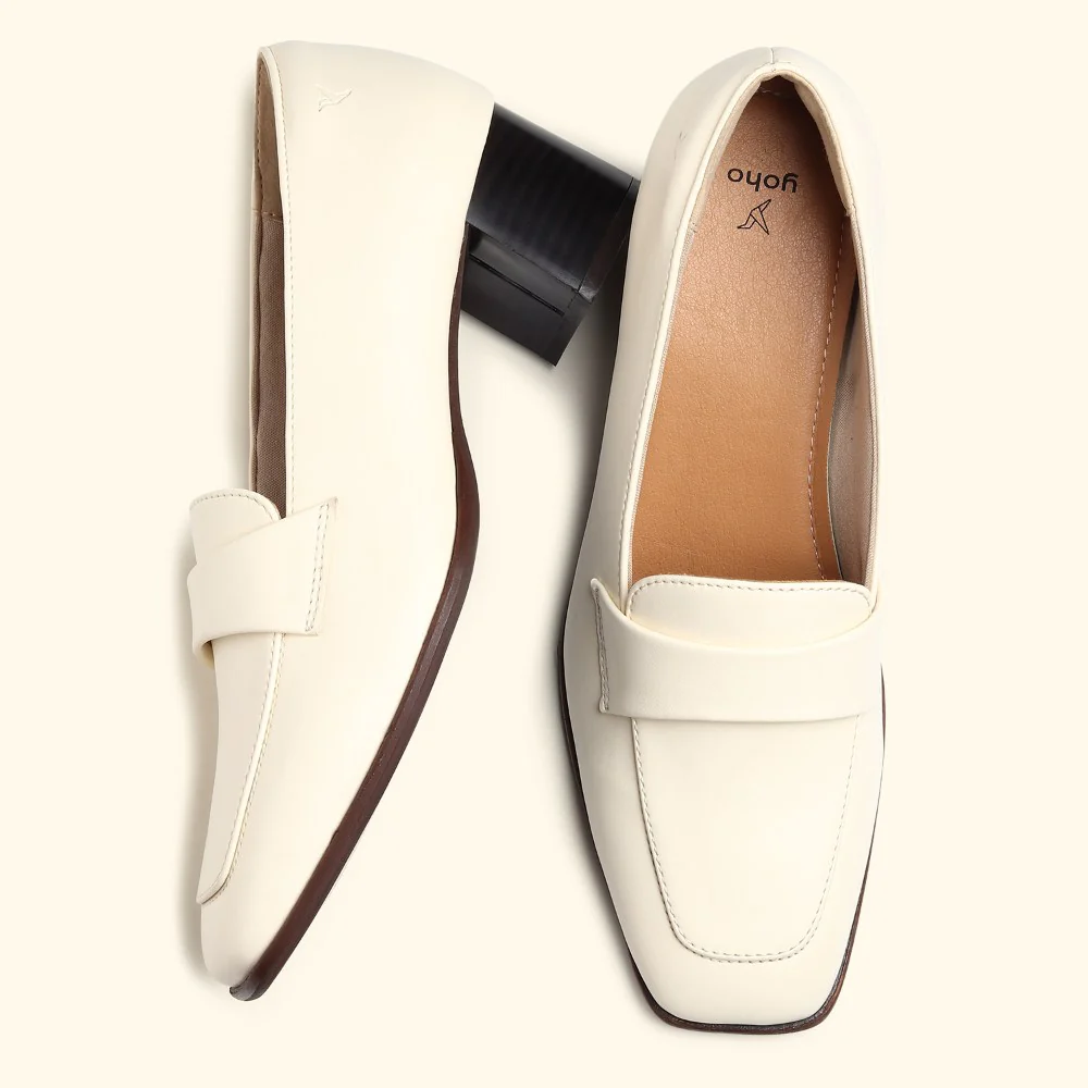 Bliss Heel Loafers For Women|Comfortable Work Heels| - Image 22
