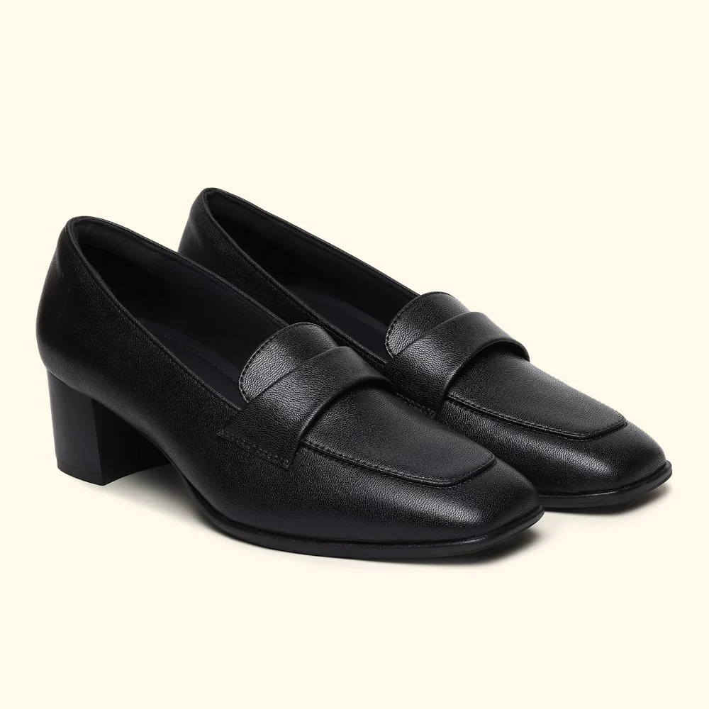 Bliss Heel Loafers For Women|Comfortable Work Heels| - Image 23