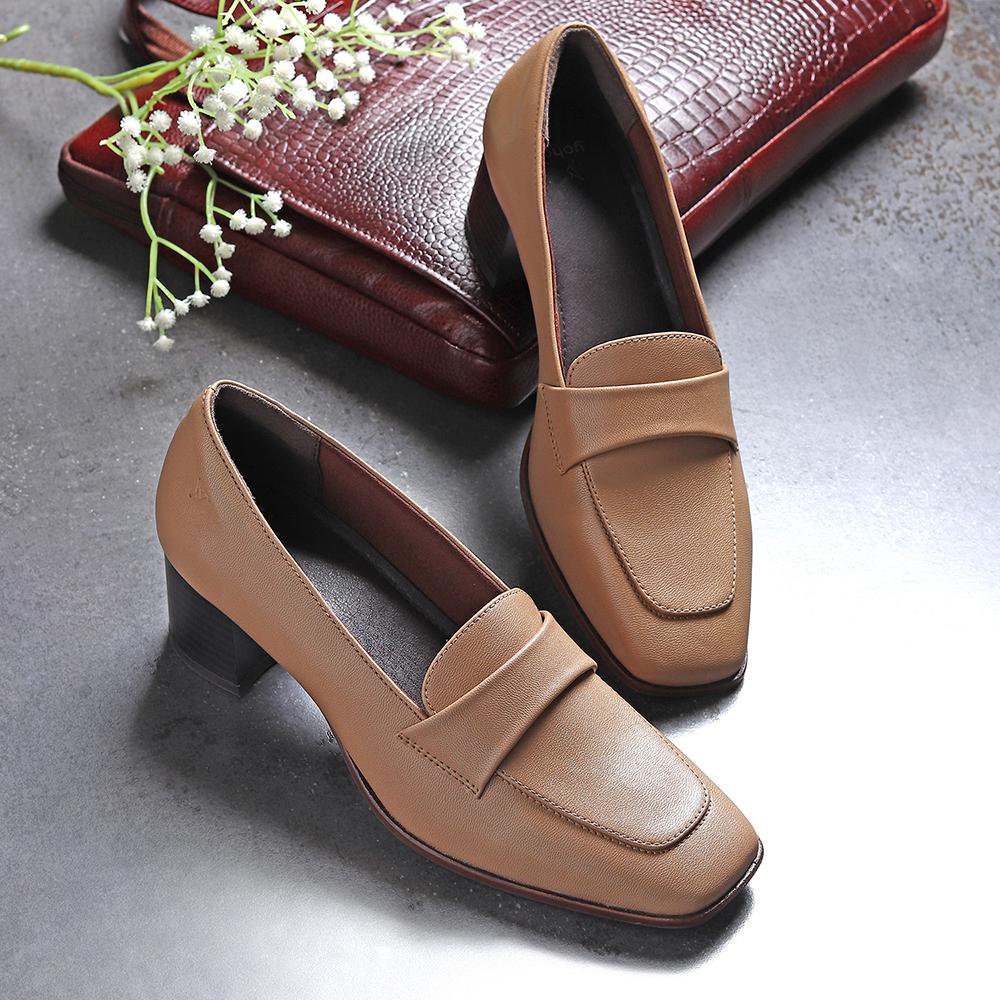 Bliss Heel Loafers For Women|Comfortable Work Heels| - Image 3