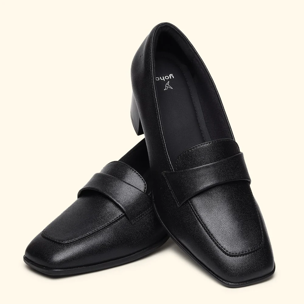Bliss Heel Loafers For Women|Comfortable Work Heels| - Image 32
