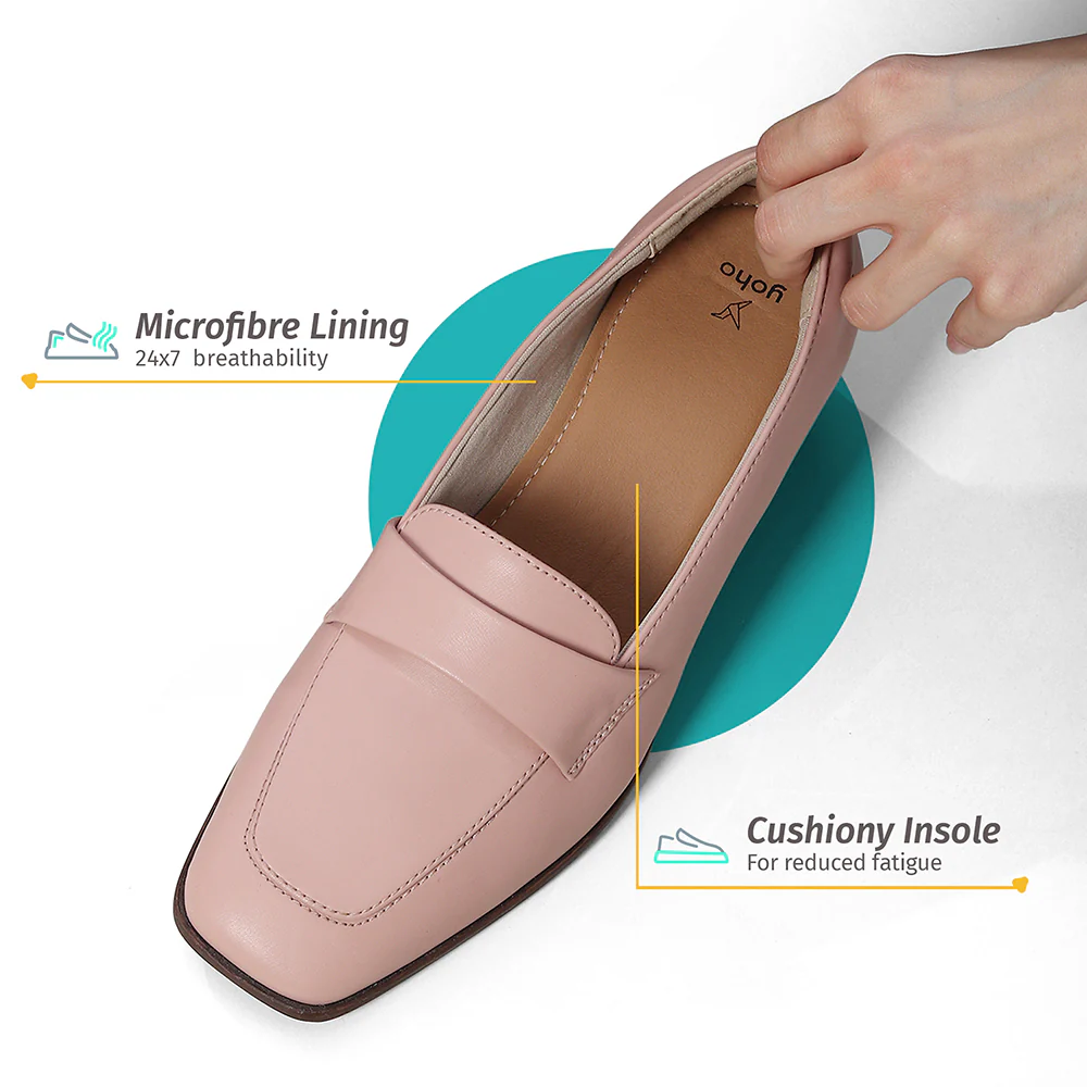 Bliss Heel Loafers For Women|Comfortable Work Heels| - Image 35
