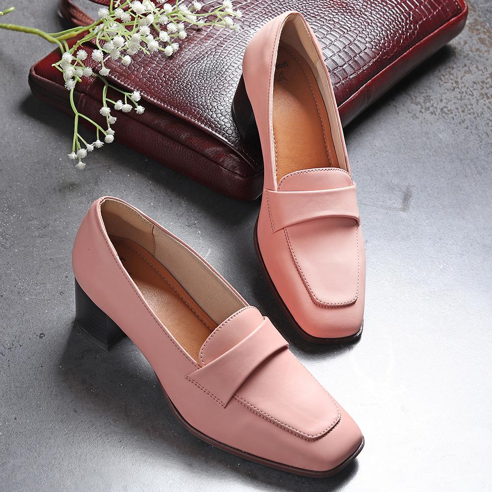 Bliss Heel Loafers For Women|Comfortable Work Heels| - Image 36