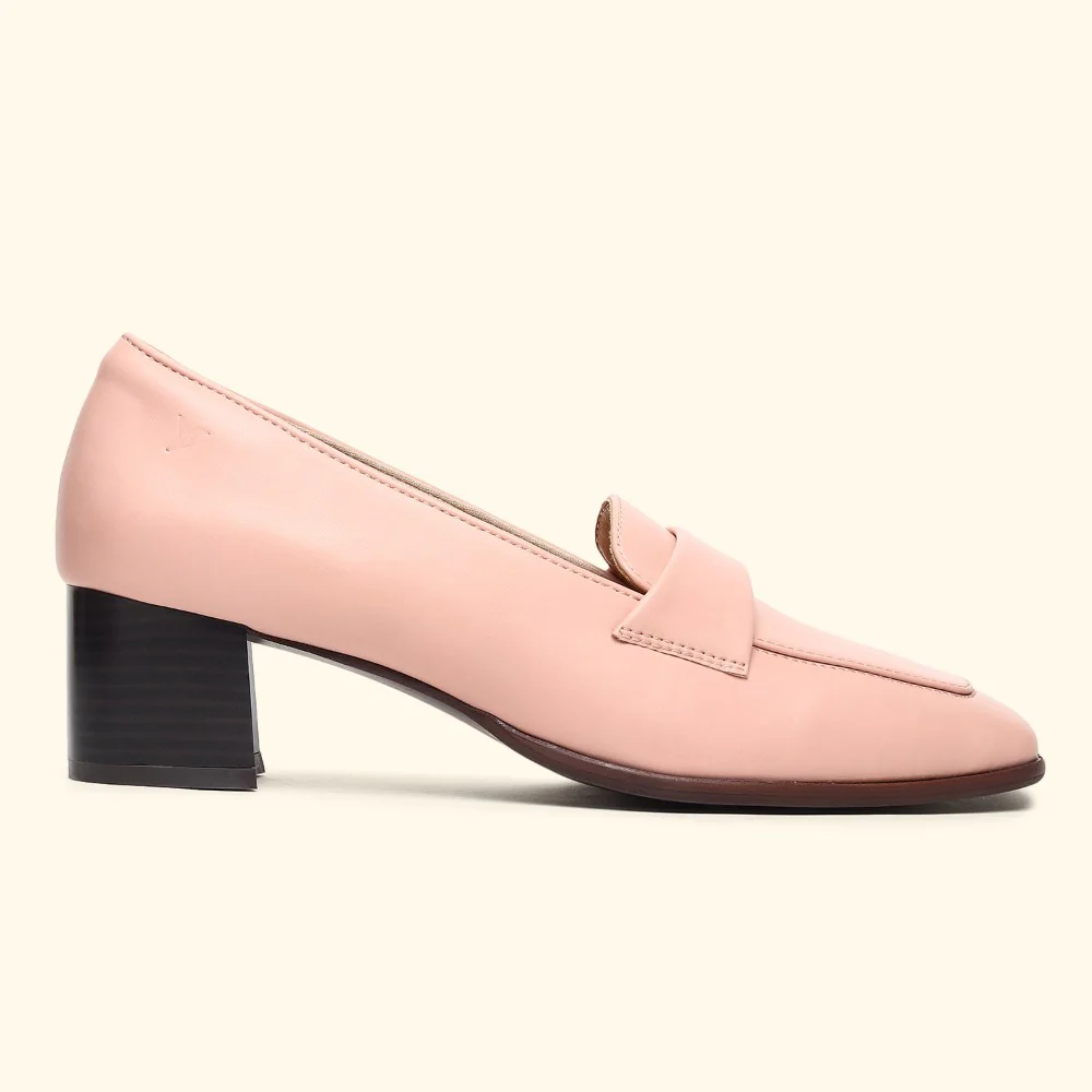 Bliss Heel Loafers For Women|Comfortable Work Heels| - Image 37