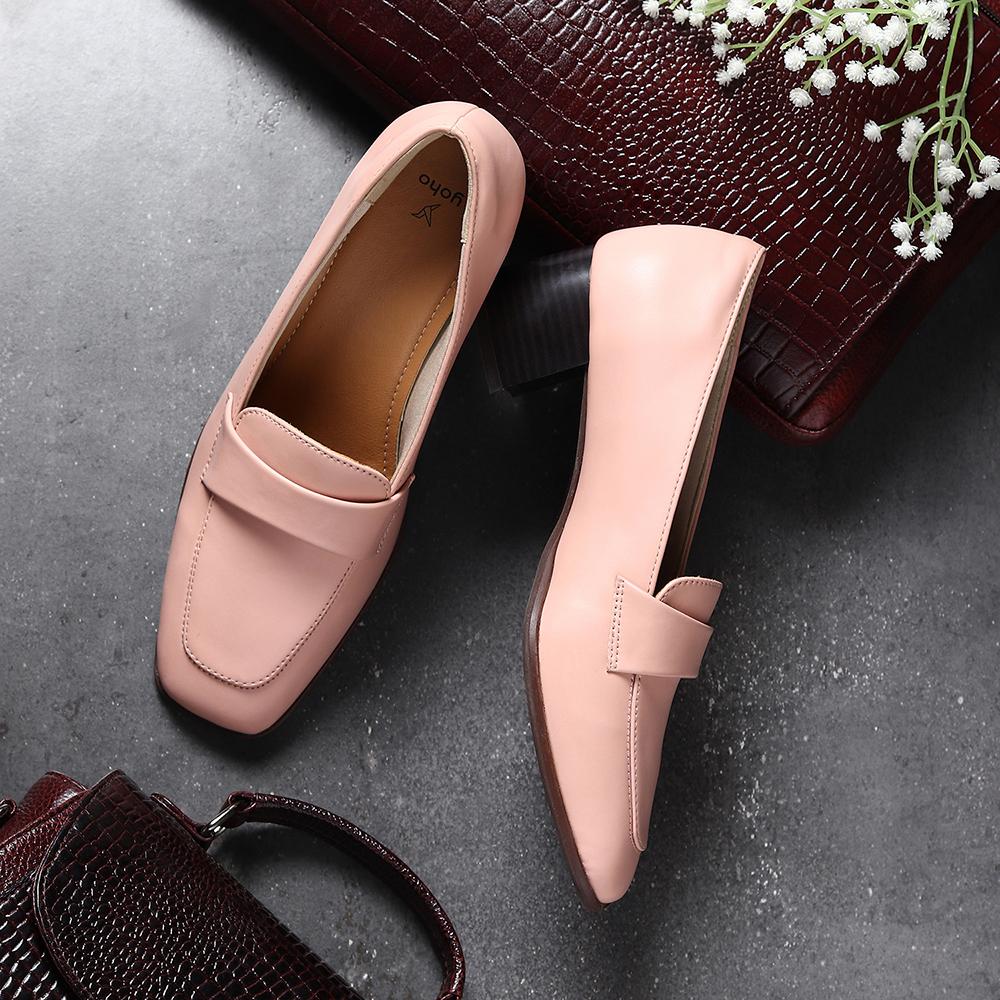 Bliss Heel Loafers For Women|Comfortable Work Heels| - Image 38