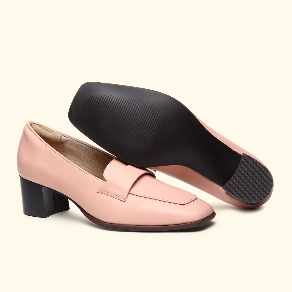 Bliss Heel Loafers For Women|Comfortable Work Heels| - Image 40