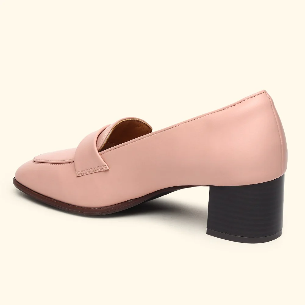 Bliss Heel Loafers For Women|Comfortable Work Heels| - Image 42