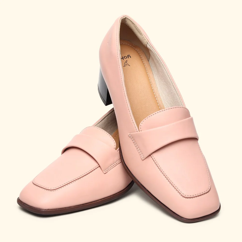 Bliss Heel Loafers For Women|Comfortable Work Heels| - Image 43