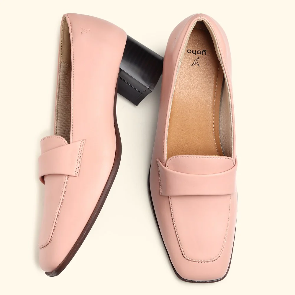 Bliss Heel Loafers For Women|Comfortable Work Heels| - Image 44