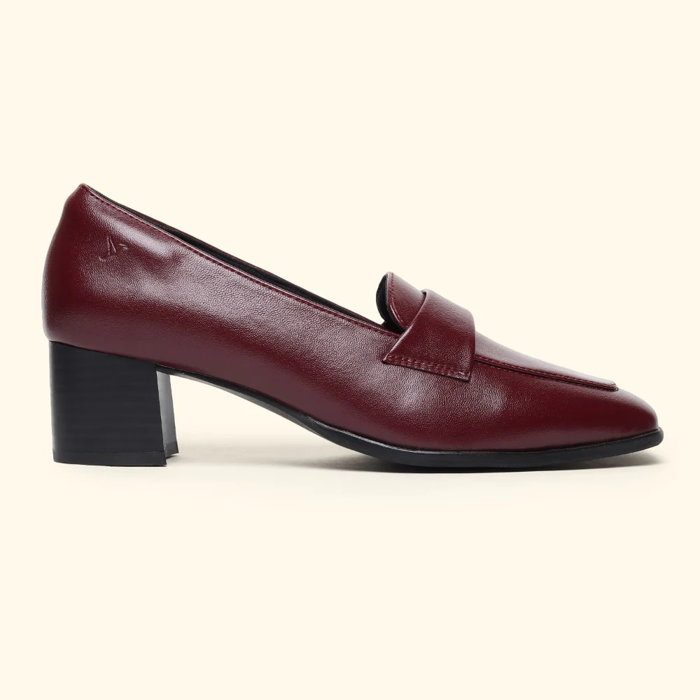 Bliss Heel Loafers For Women|Comfortable Work Heels| - Image 48