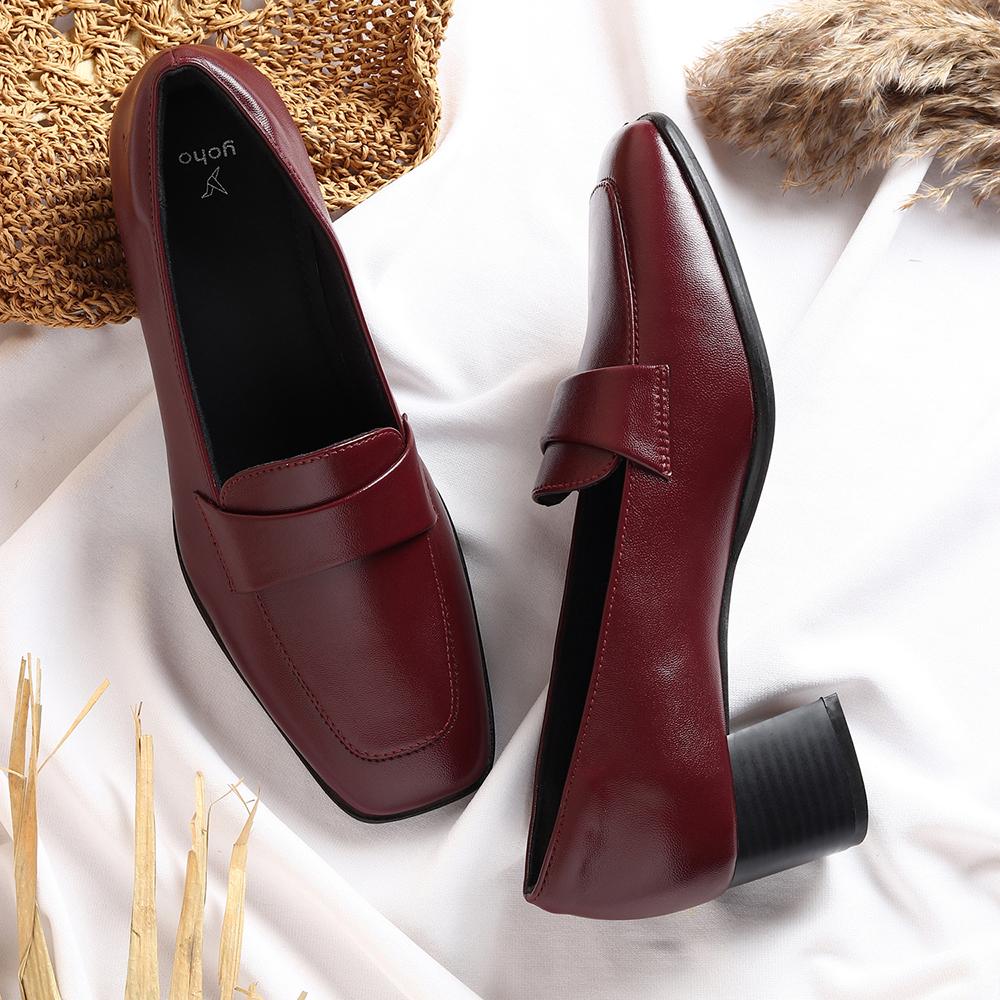 Bliss Heel Loafers For Women|Comfortable Work Heels| - Image 49