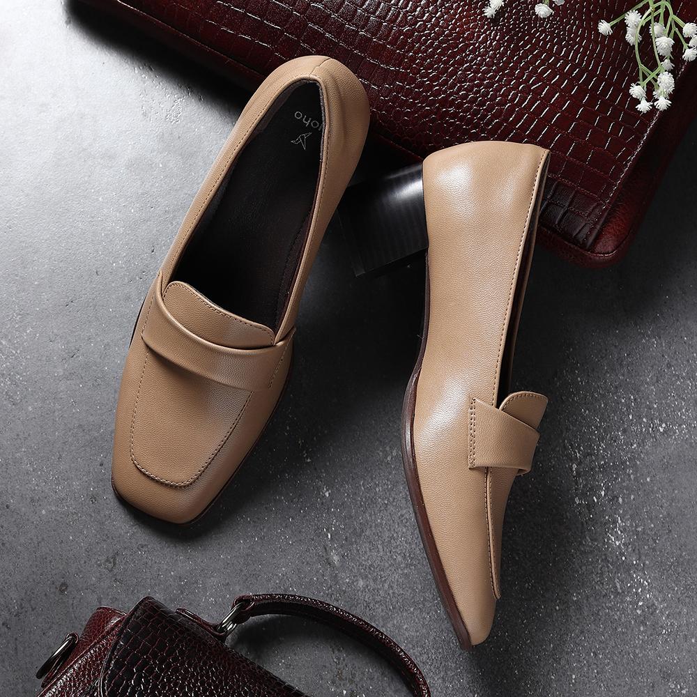 Bliss Heel Loafers For Women|Comfortable Work Heels| - Image 5