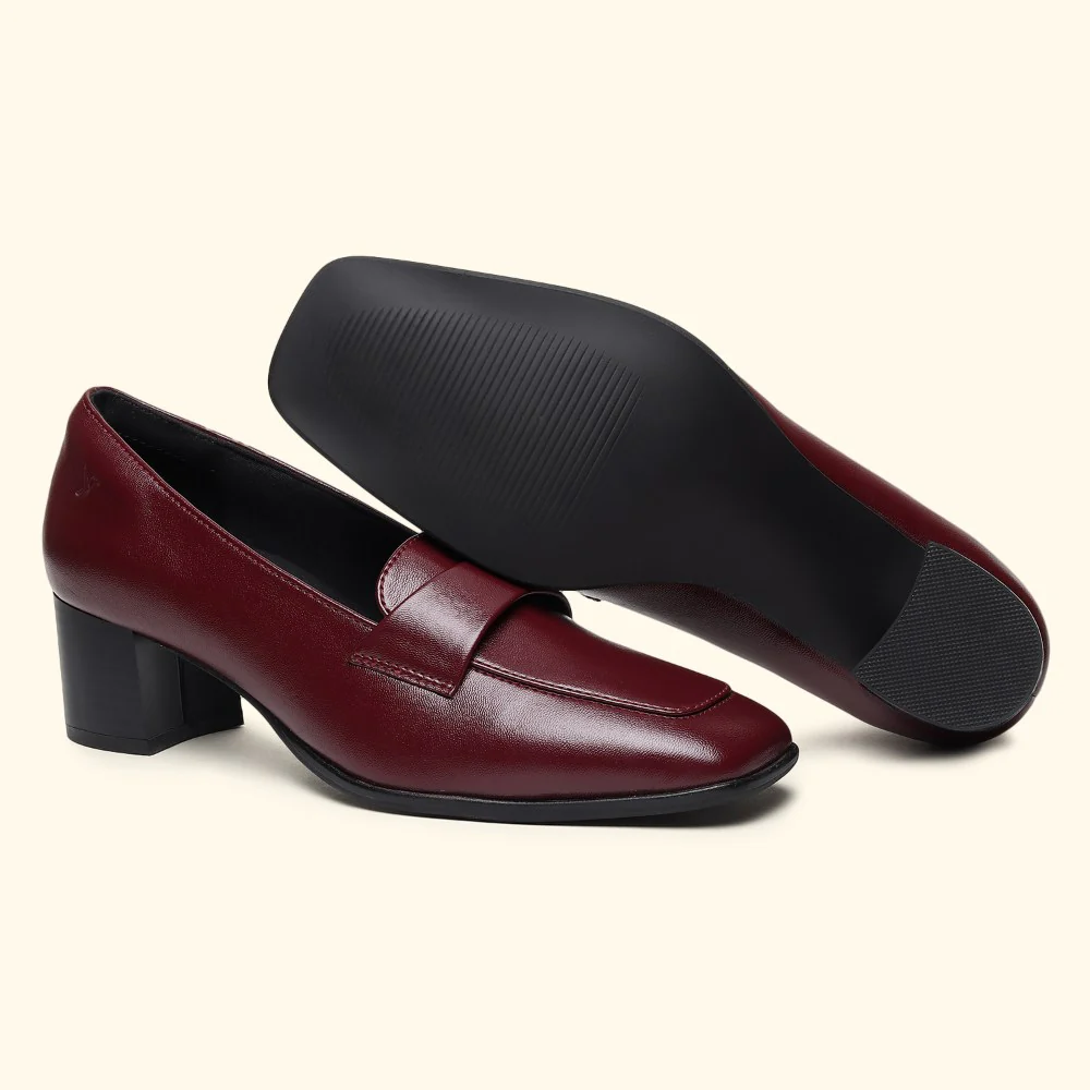 Bliss Heel Loafers For Women|Comfortable Work Heels| - Image 51