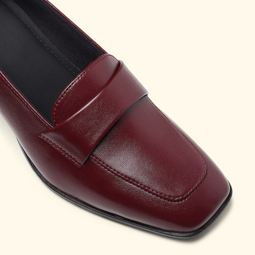 Bliss Heel Loafers For Women|Comfortable Work Heels| - Image 52