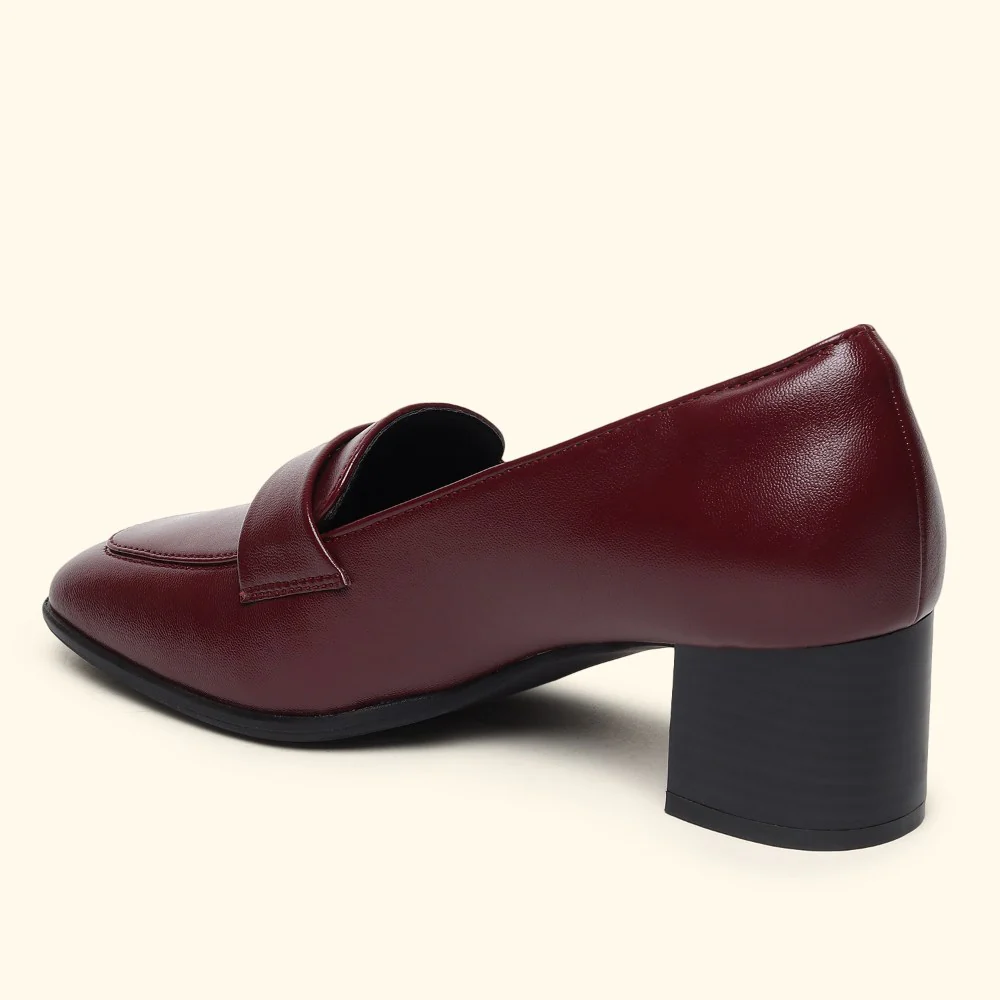 Bliss Heel Loafers For Women|Comfortable Work Heels| - Image 53