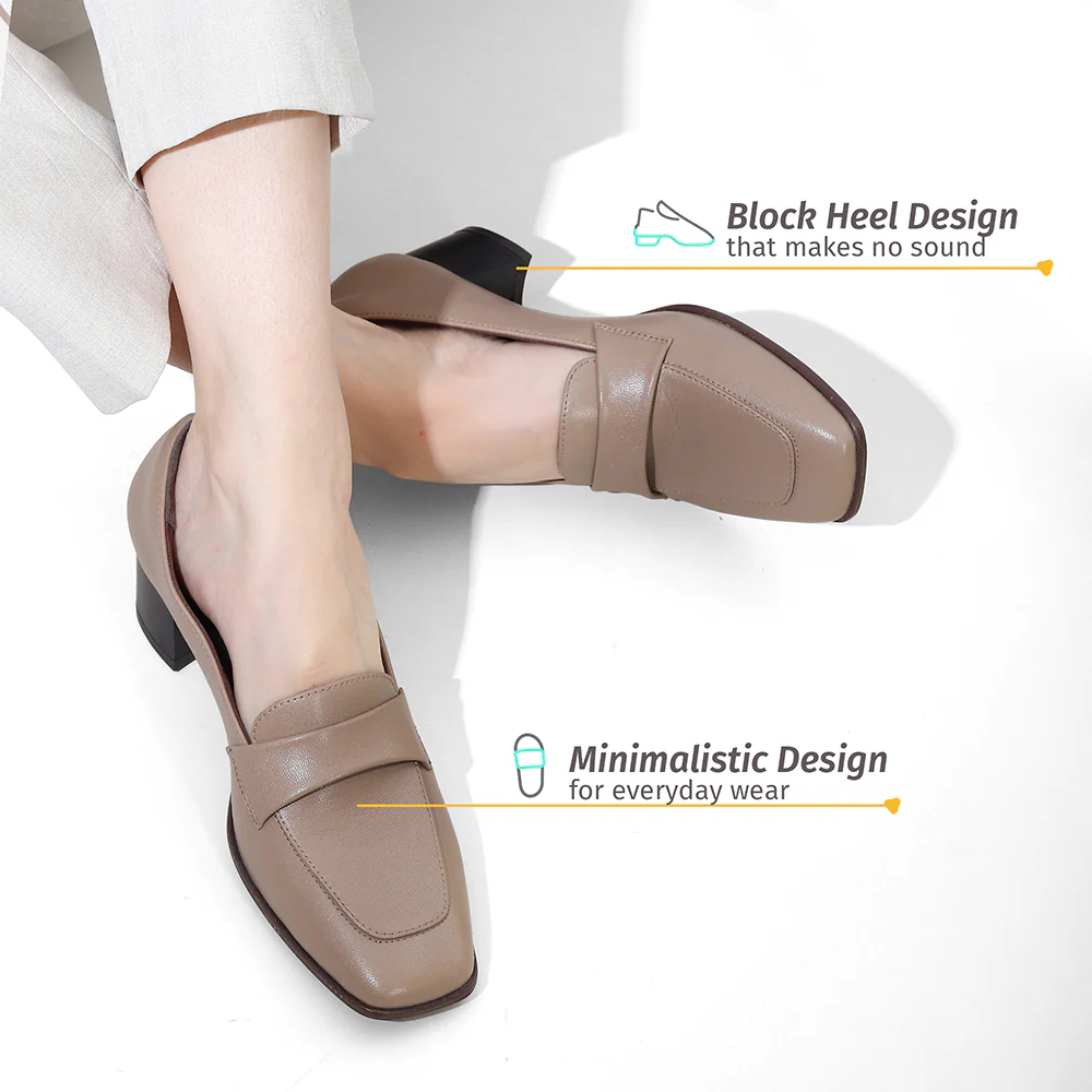 Bliss Heel Loafers For Women|Comfortable Work Heels| - Image 6