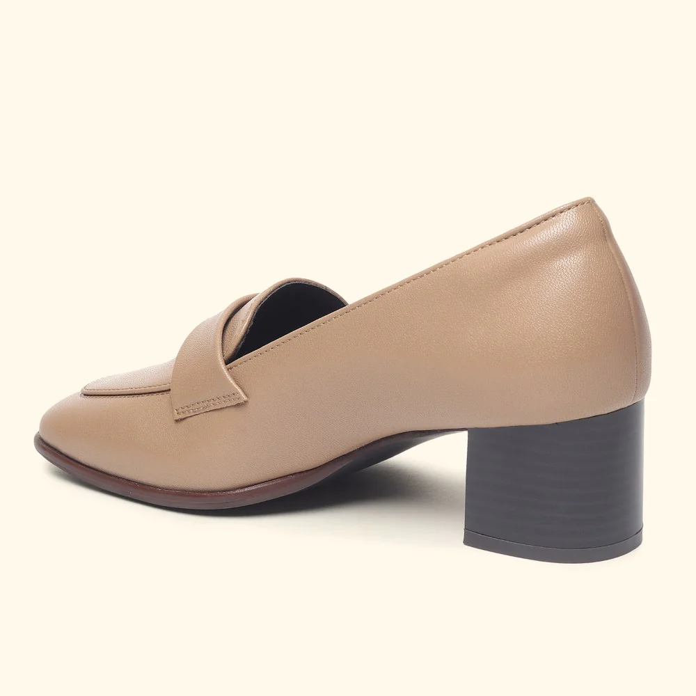 Bliss Heel Loafers For Women|Comfortable Work Heels| - Image 9