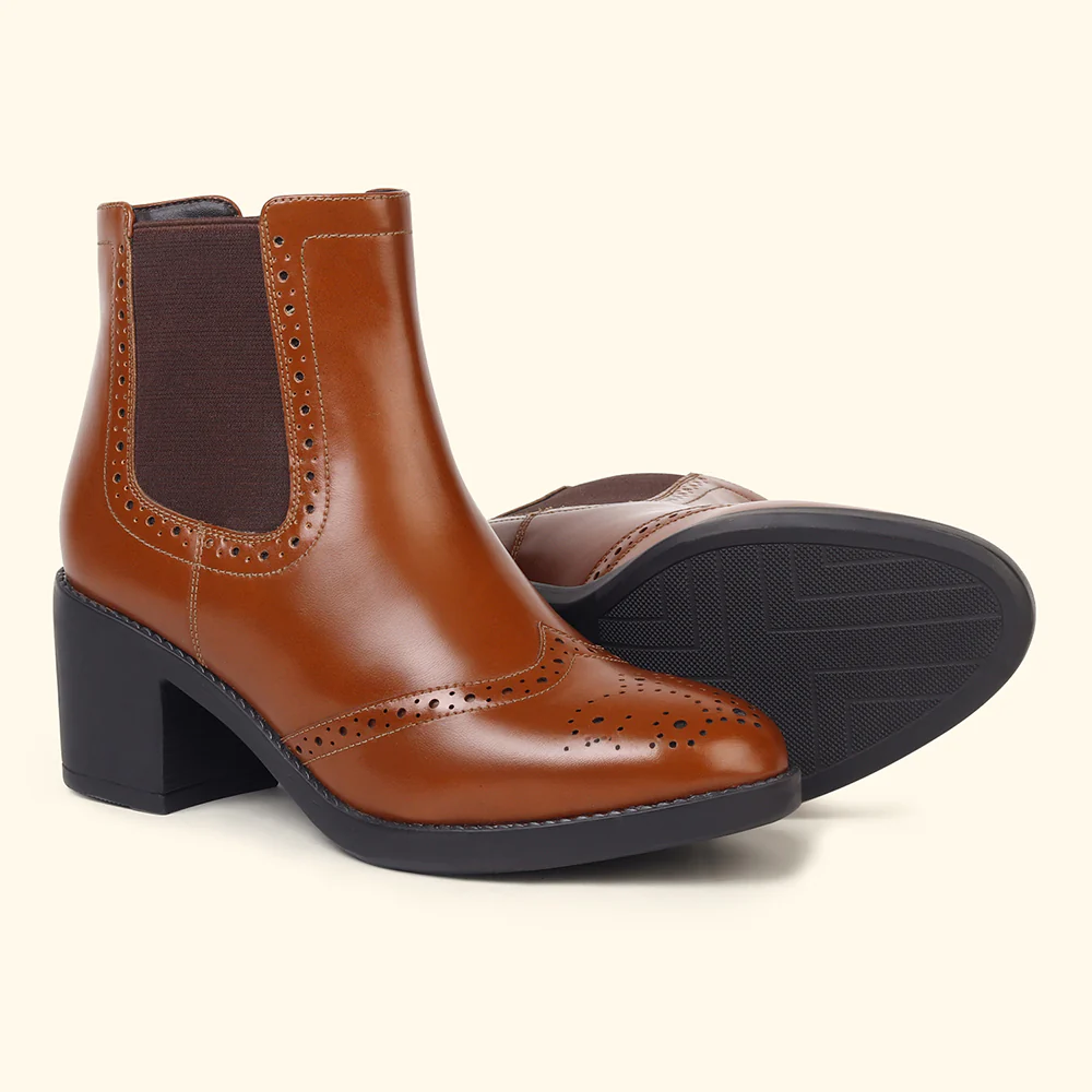 Midnight Brogue Ankle Boots for Women - Image 10