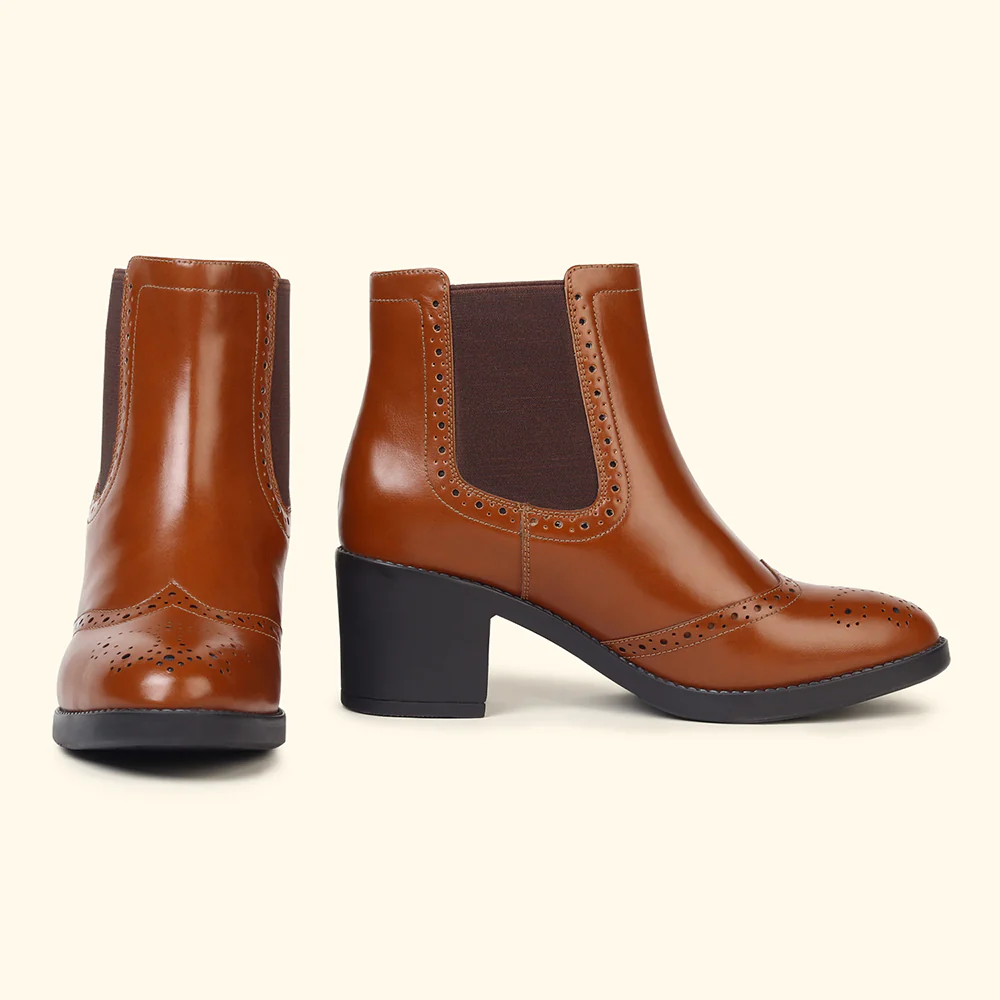 Midnight Brogue Ankle Boots for Women - Image 11