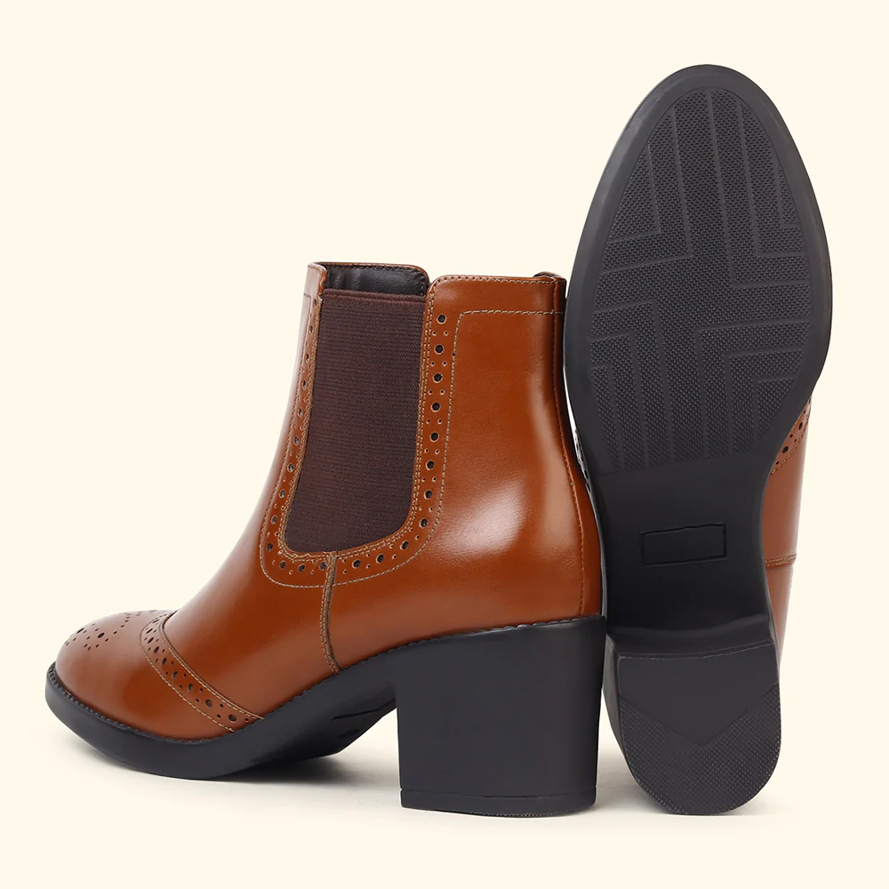 Midnight Brogue Ankle Boots for Women - Image 12