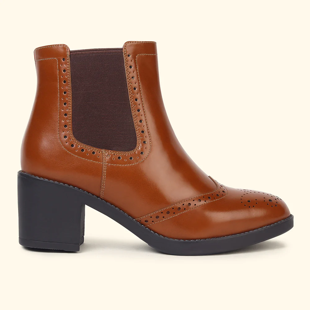 Midnight Brogue Ankle Boots for Women - Image 9