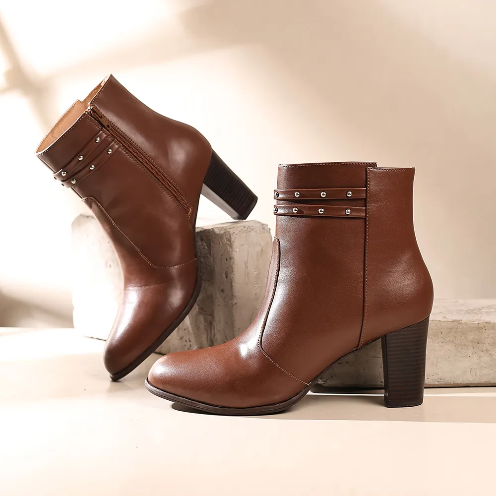 Stellar Metal Studs Ankle Length Boots for Women - Image 7