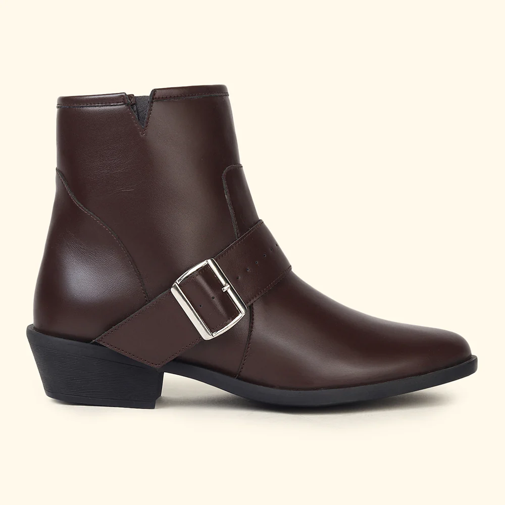 Side buckle Suede Ankle Boots for Women - Image 10