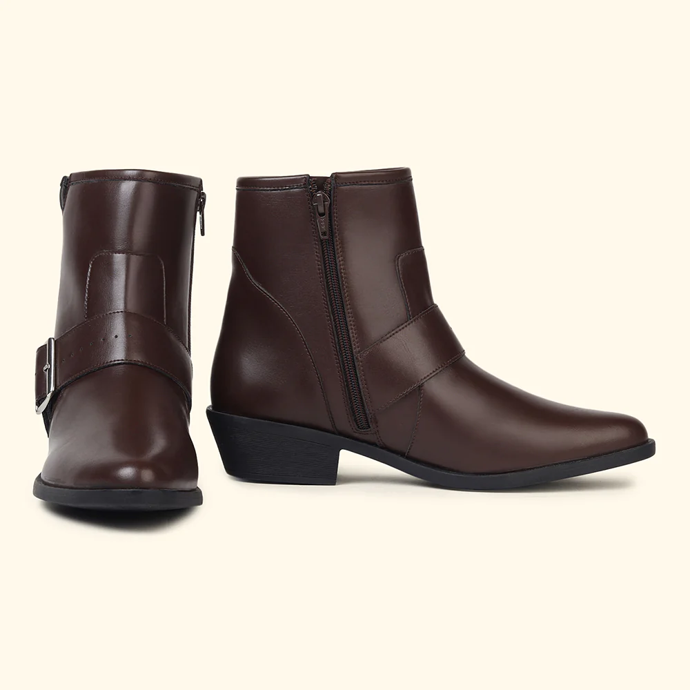 Side buckle Suede Ankle Boots for Women - Image 12