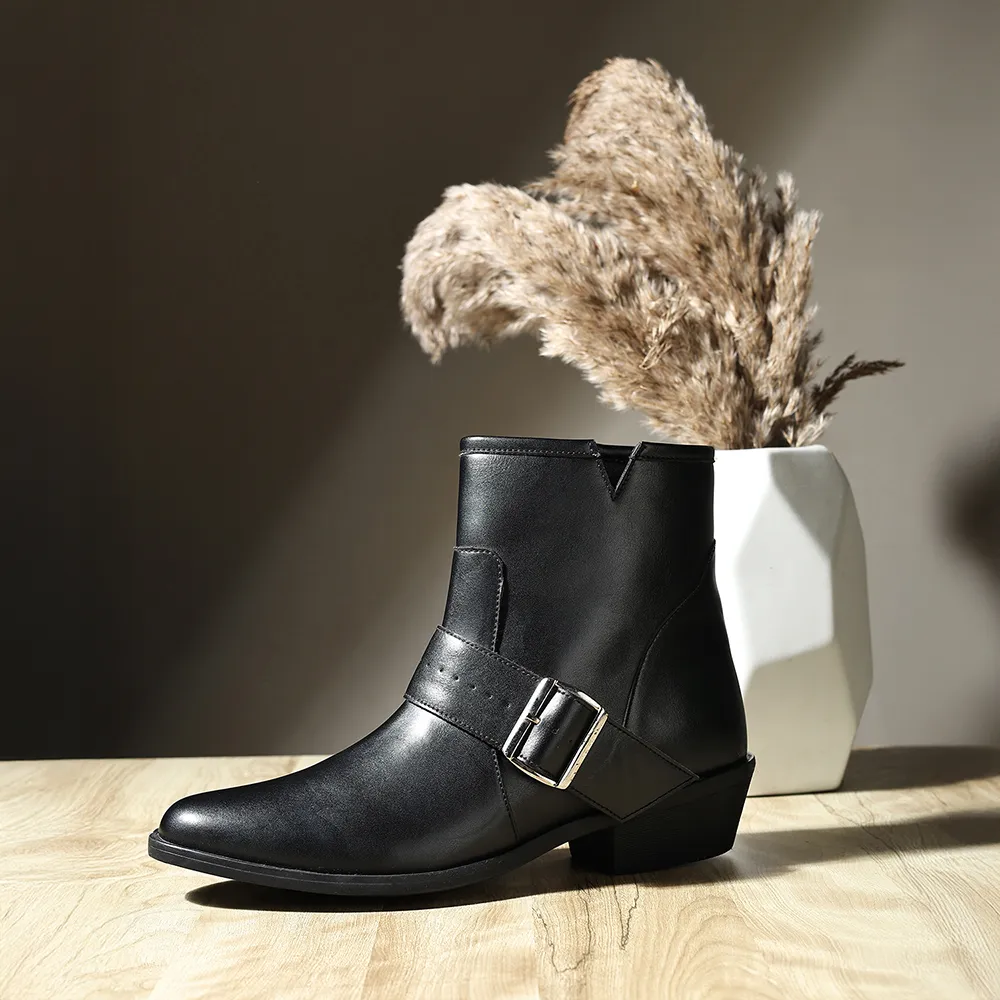 Side buckle Suede Ankle Boots for Women - Image 14