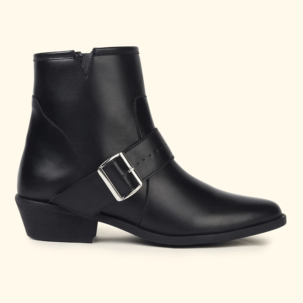 Side buckle Suede Ankle Boots for Women - Image 16