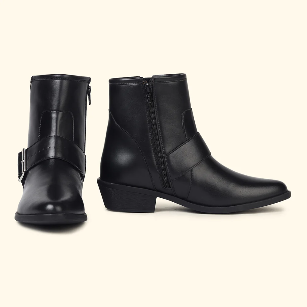 Side buckle Suede Ankle Boots for Women - Image 18