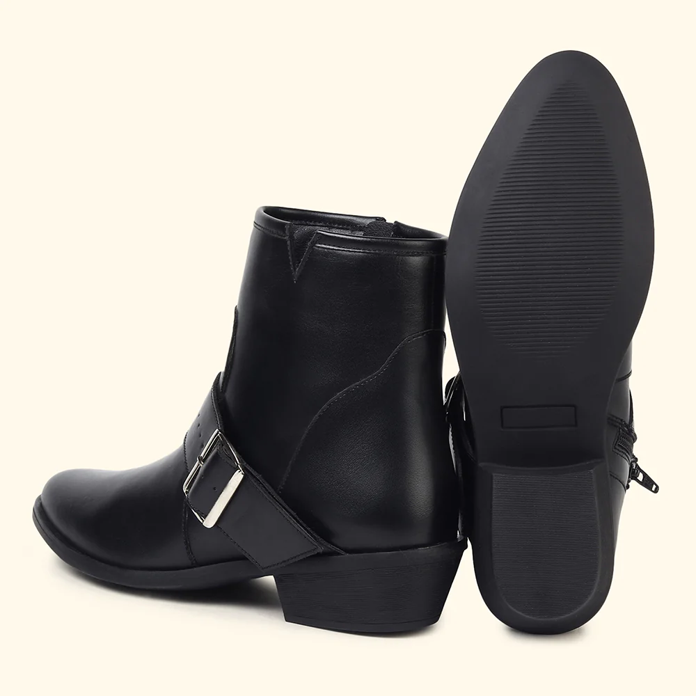 Side buckle Suede Ankle Boots for Women - Image 19
