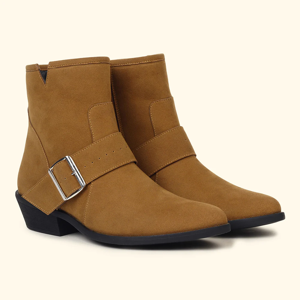 Side buckle Suede Ankle Boots for Women - Image 3