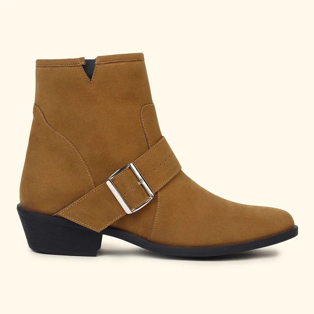 Side buckle Suede Ankle Boots for Women - Image 4
