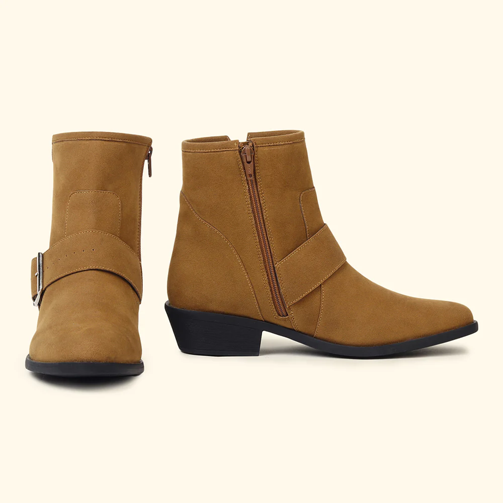 Side buckle Suede Ankle Boots for Women - Image 6