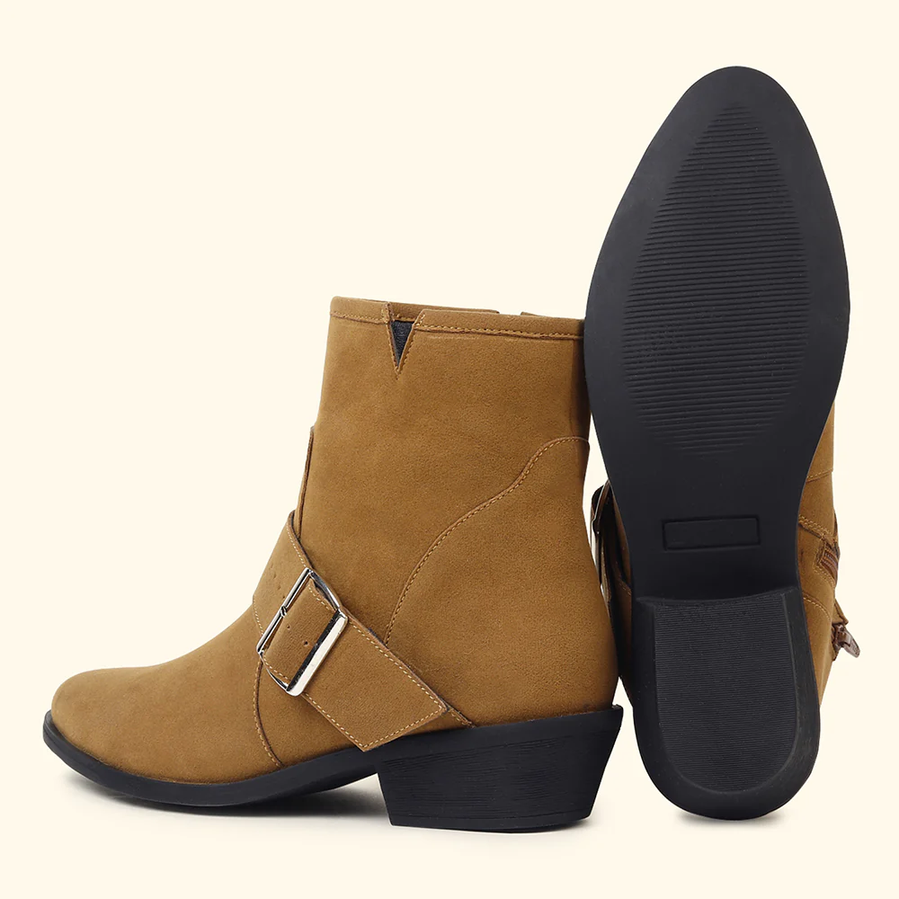 Side buckle Suede Ankle Boots for Women - Image 7