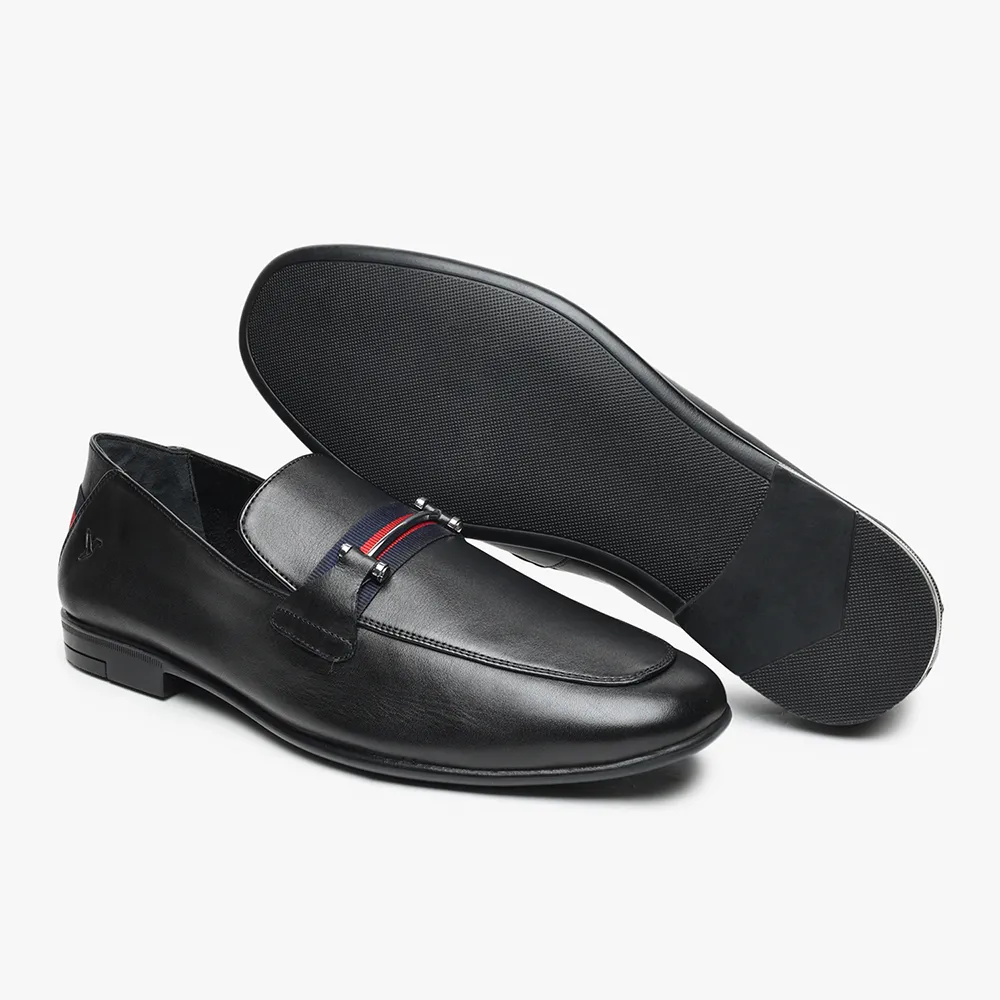 DualTone Wing Loafers for Men - Classic Black - Image 6