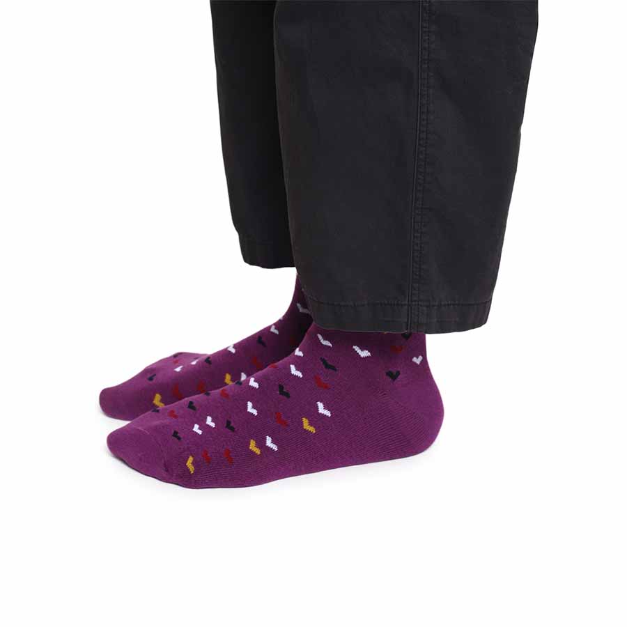 Heart Printed Ankle Socks - Image 19
