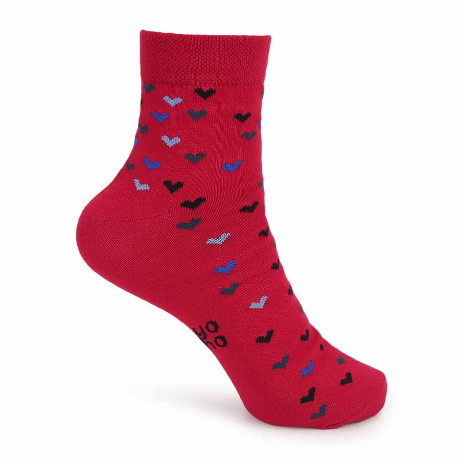 Heart Printed Ankle Socks - Image 6