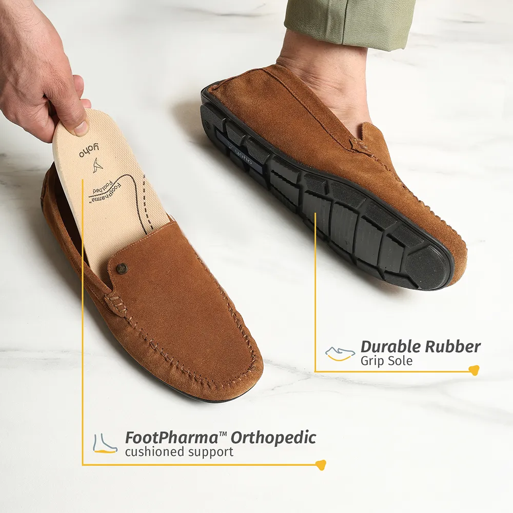 Lofos 001 for Men - Tan Suede Loafers - Image 2