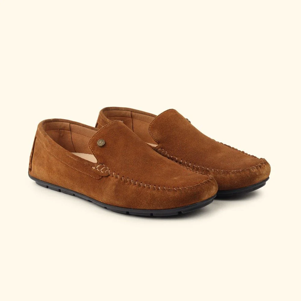 Lofos 001 for Men - Tan Suede Loafers - Image 3