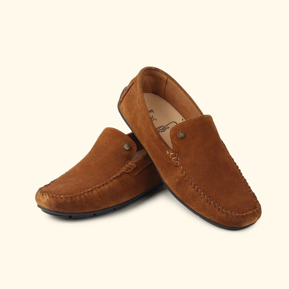 Lofos 001 for Men - Tan Suede Loafers - Image 4
