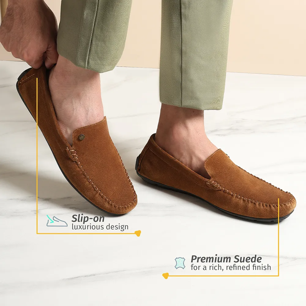 Lofos 001 for Men - Tan Suede Loafers - Image 5