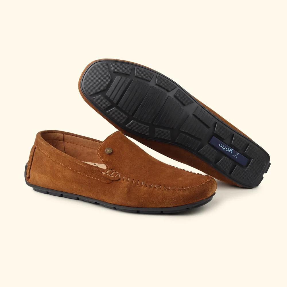Lofos 001 for Men - Tan Suede Loafers - Image 7