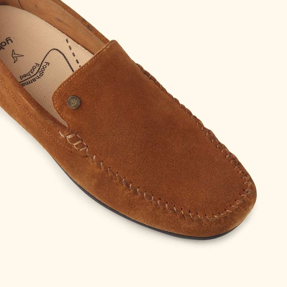 Lofos 001 for Men - Tan Suede Loafers - Image 8