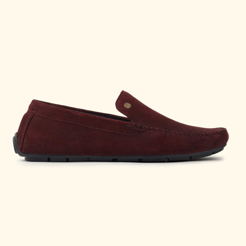 Lofos 001 for Men - Maroon Suede Loafers - Image 6