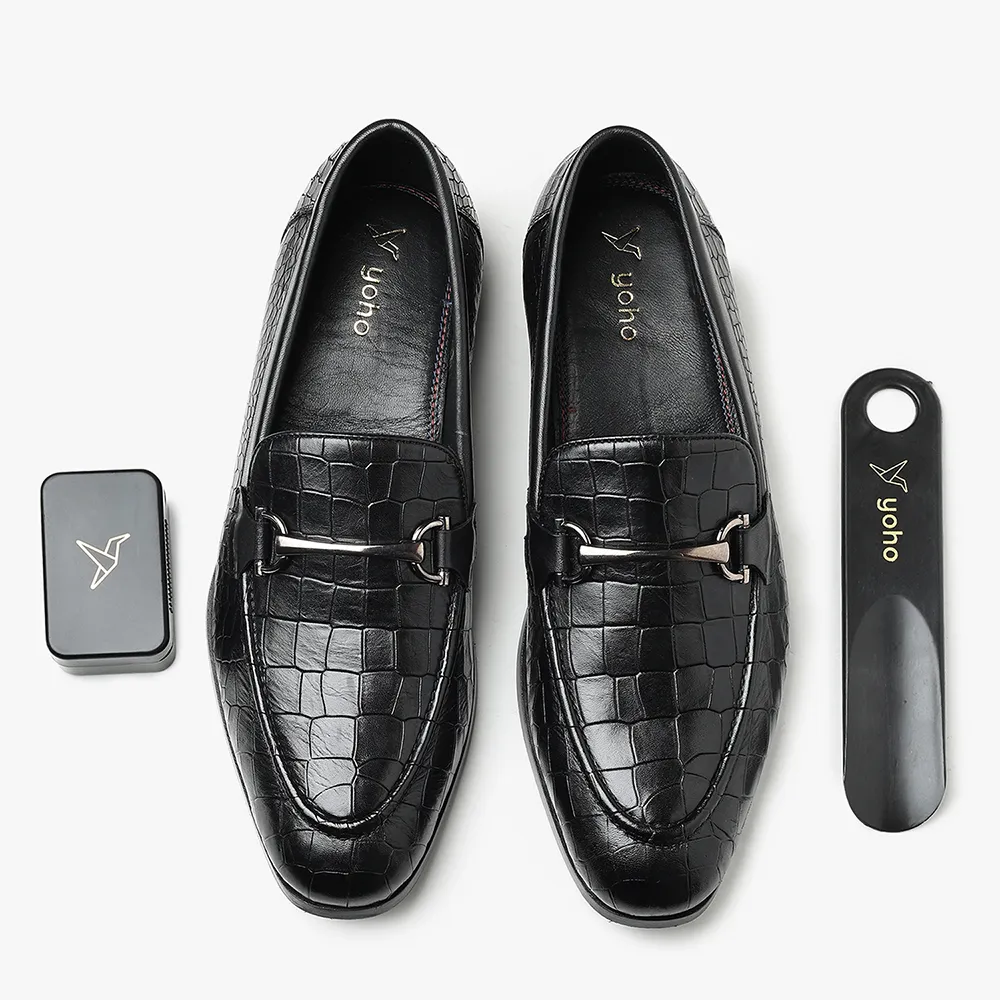 Lofos Elite Croc Loafers for Men - Classic Black - Image 4