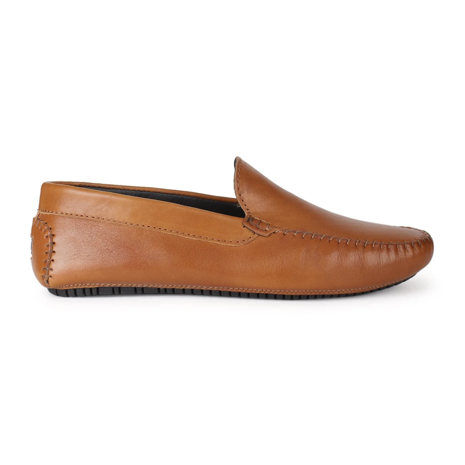 Lofos Tan Formal Leather Loafers for Men - Image 5