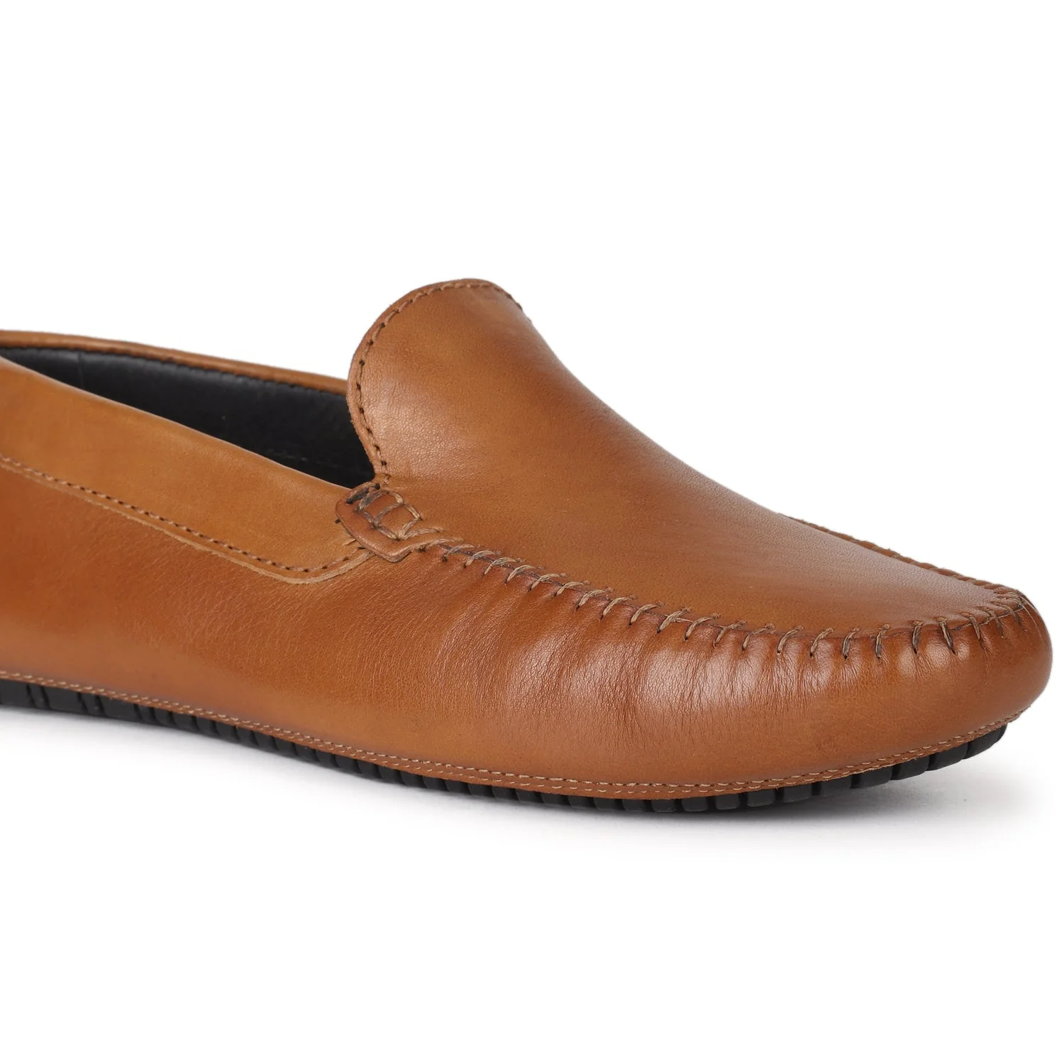 Lofos Tan Formal Leather Loafers for Men - Image 7